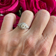 Load image into Gallery viewer, Art Deco .81ct Diamond Platinum Engagement Ring