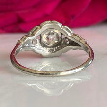 Load image into Gallery viewer, Art Deco .81ct Diamond Platinum Engagement Ring