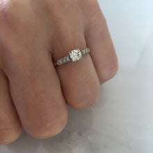 Load image into Gallery viewer, Vintage .35ct Diamond 14K Gold Engagement Ring