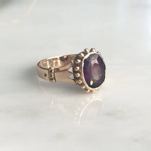 Load image into Gallery viewer, Victorian 10K Rose Gold Amethyst Ring
