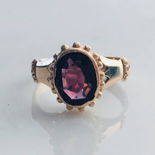 Load image into Gallery viewer, Victorian 10K Rose Gold Amethyst Ring