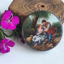 Load image into Gallery viewer, Victorian Enamel Sterling Brooch Pin