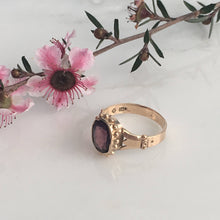Load image into Gallery viewer, Victorian 10K Rose Gold Amethyst Ring