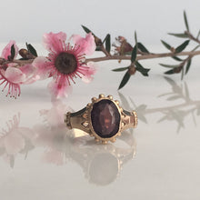 Load image into Gallery viewer, Victorian 10K Rose Gold Amethyst Ring