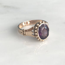 Load image into Gallery viewer, Victorian 10K Rose Gold Amethyst Ring
