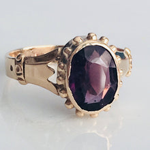 Load image into Gallery viewer, Victorian 10K Rose Gold Amethyst Ring