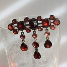 Load image into Gallery viewer, Georgian Garnet Sterling Pin Brooch