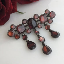 Load image into Gallery viewer, Georgian Garnet Sterling Pin Brooch
