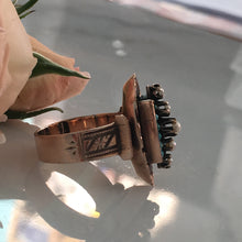 Load image into Gallery viewer, Victorian 14K Rose Gold Turquoise Pearl Ring circa 1895