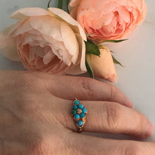 Load image into Gallery viewer, Victorian 14K Gold Turquoise Ring circa 1855-1875