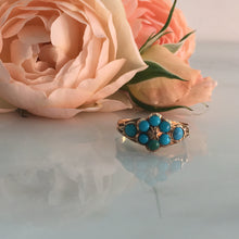 Load image into Gallery viewer, Victorian 14K Gold Turquoise Ring circa 1855-1875