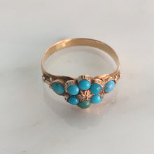 Load image into Gallery viewer, Victorian 14K Gold Turquoise Ring circa 1855-1875