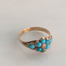 Load image into Gallery viewer, Victorian 14K Gold Turquoise Ring circa 1855-1875