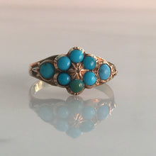 Load image into Gallery viewer, Victorian 14K Gold Turquoise Ring circa 1855-1875