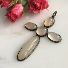 Load image into Gallery viewer, Vintage Moonstone Sterling Silver Cross
