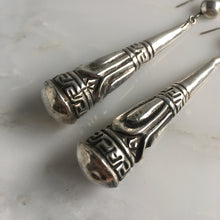 Load image into Gallery viewer, Vintage Silver Torpedo Earrings