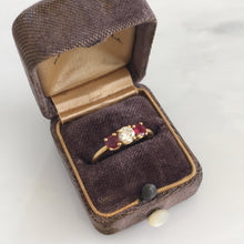 Load image into Gallery viewer, Vintage Diamond & Ruby 18K Yellow Gold Ring