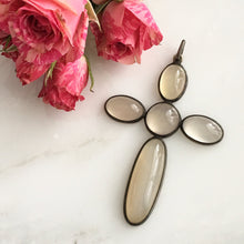 Load image into Gallery viewer, Vintage Moonstone Sterling Silver Cross