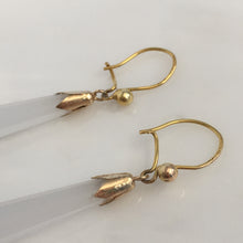 Load image into Gallery viewer, Victorian 14K Chalcedony Earrings