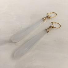 Load image into Gallery viewer, Victorian 14K Chalcedony Earrings
