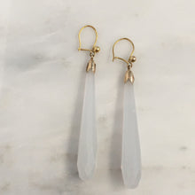 Load image into Gallery viewer, Victorian 14K Chalcedony Earrings
