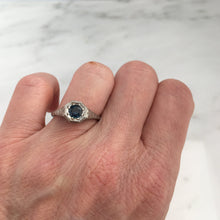 Load image into Gallery viewer, Art Deco Sapphire .40ct Platinum Engagement Ring