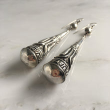 Load image into Gallery viewer, Vintage Silver Torpedo Earrings