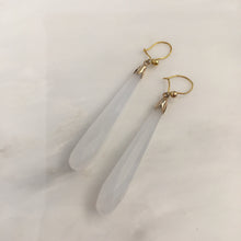 Load image into Gallery viewer, Victorian 14K Chalcedony Earrings