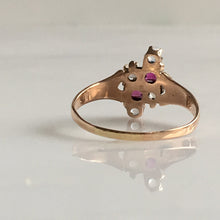 Load image into Gallery viewer, Victorian Ruby & Moonstone 14K Rose Gold Ring