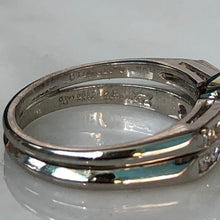 Load image into Gallery viewer, Vintage Diamond Platinum Engagement Wedding Ring Set