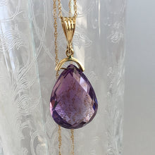 Load image into Gallery viewer, Vintage Amethyst Drop 14K Pendant Necklace