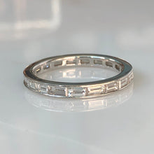 Load image into Gallery viewer, Vintage 1.28ct Baguette Diamond Platinum Eternity Ring