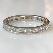 Load image into Gallery viewer, Vintage 1.28ct Baguette Diamond Platinum Eternity Ring