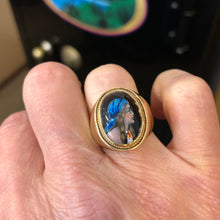 Load image into Gallery viewer, Victorian 14K Miniature Portrait Ring Signed Franel