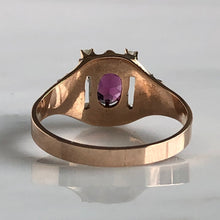 Load image into Gallery viewer, Victorian Garnet & Seed Pearl 14K Rose Gold Ring