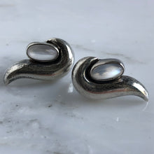 Load image into Gallery viewer, Mexican Silver Antonio Moonstone Sterling Earrings