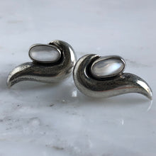 Load image into Gallery viewer, Mexican Silver Antonio Moonstone Sterling Earrings