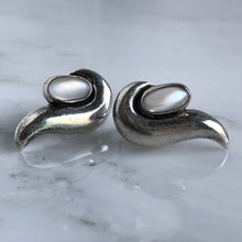 Load image into Gallery viewer, Mexican Silver Antonio Moonstone Sterling Earrings