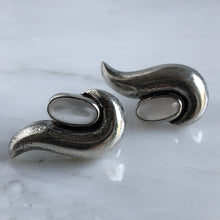 Load image into Gallery viewer, Mexican Silver Antonio Moonstone Sterling Earrings