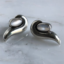 Load image into Gallery viewer, Mexican Silver Antonio Moonstone Sterling Earrings