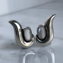 Load image into Gallery viewer, Mexican Silver Antonio Moonstone Sterling Earrings