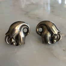 Load image into Gallery viewer, Georg Jensen Sterling Floral Art Nouveau Earrings