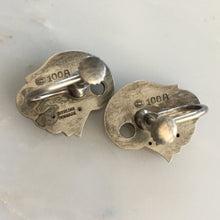 Load image into Gallery viewer, Georg Jensen Sterling Floral Art Nouveau Earrings