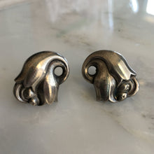 Load image into Gallery viewer, Georg Jensen Sterling Floral Art Nouveau Earrings