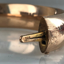 Load image into Gallery viewer, Victorian 10K Gold Floral Engraved Bangle Bracelet