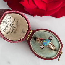 Load image into Gallery viewer, Victorian Black Opal Diamond 14K Ring