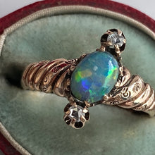 Load image into Gallery viewer, Victorian Black Opal Diamond 14K Ring