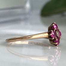 Load image into Gallery viewer, Victorian Ruby & Diamond 14K Rose Gold Ring