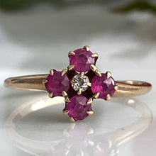 Load image into Gallery viewer, Victorian Ruby & Diamond 14K Rose Gold Ring