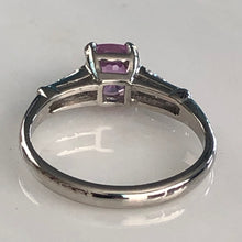 Load image into Gallery viewer, Art Deco Pink Sapphire & Diamond Platinum Ring